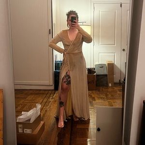 Cicinia Bridesmaids Velvet Wrap Dress